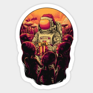 Christmas in Outer Space Sticker